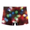 Defocused Christmas Lights Print Men's Boxer Briefs