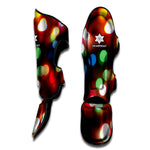 Defocused Christmas Lights Print Muay Thai Shin Guard