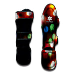 Defocused Christmas Lights Print Muay Thai Shin Guard
