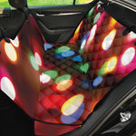 Defocused Christmas Lights Print Pet Car Back Seat Cover