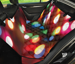 Defocused Christmas Lights Print Pet Car Back Seat Cover