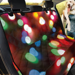 Defocused Christmas Lights Print Pet Car Back Seat Cover