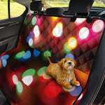 Defocused Christmas Lights Print Pet Car Back Seat Cover