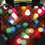 Defocused Christmas Lights Print Pet Car Back Seat Cover