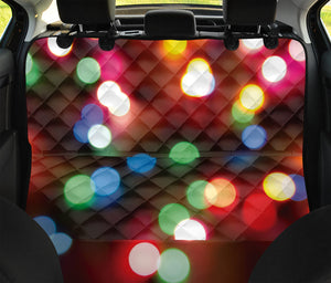 Defocused Christmas Lights Print Pet Car Back Seat Cover