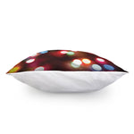 Defocused Christmas Lights Print Pillow Cover