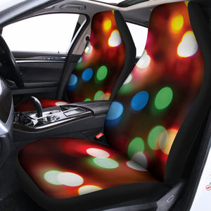 Defocused Christmas Lights Print Universal Fit Car Seat Covers