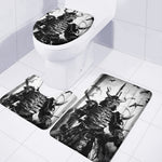 Demon Samurai Print 3 Piece Bath Mat Set