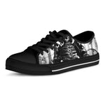 Demon Samurai Print Black Low Top Shoes