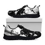 Demon Samurai Print Black Sneakers