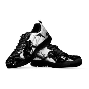 Demon Samurai Print Black Sneakers