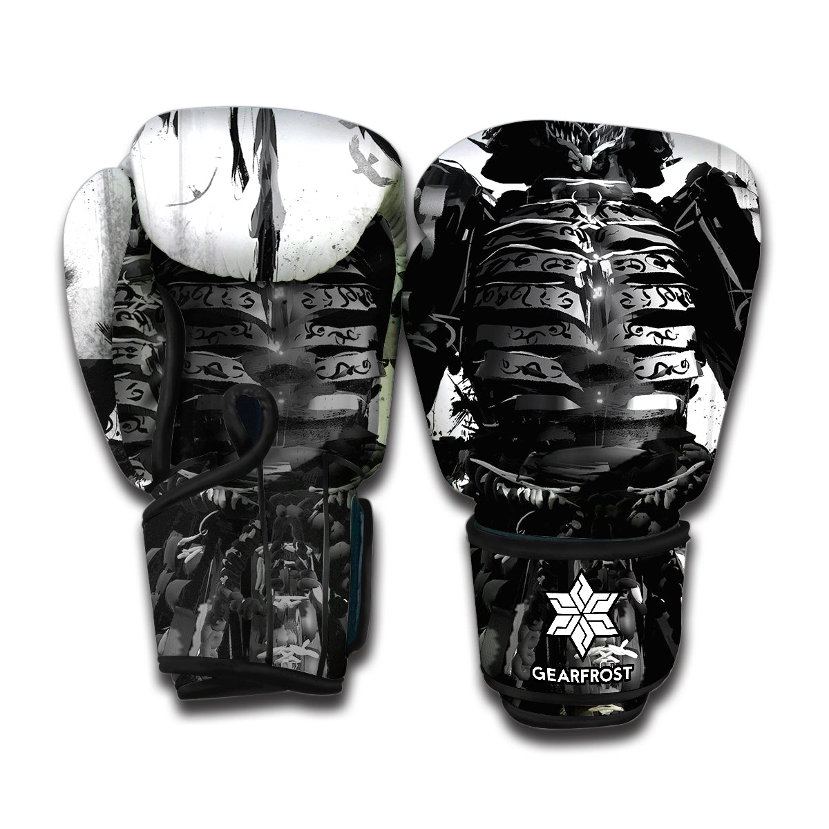 Demon Samurai Print Boxing Gloves