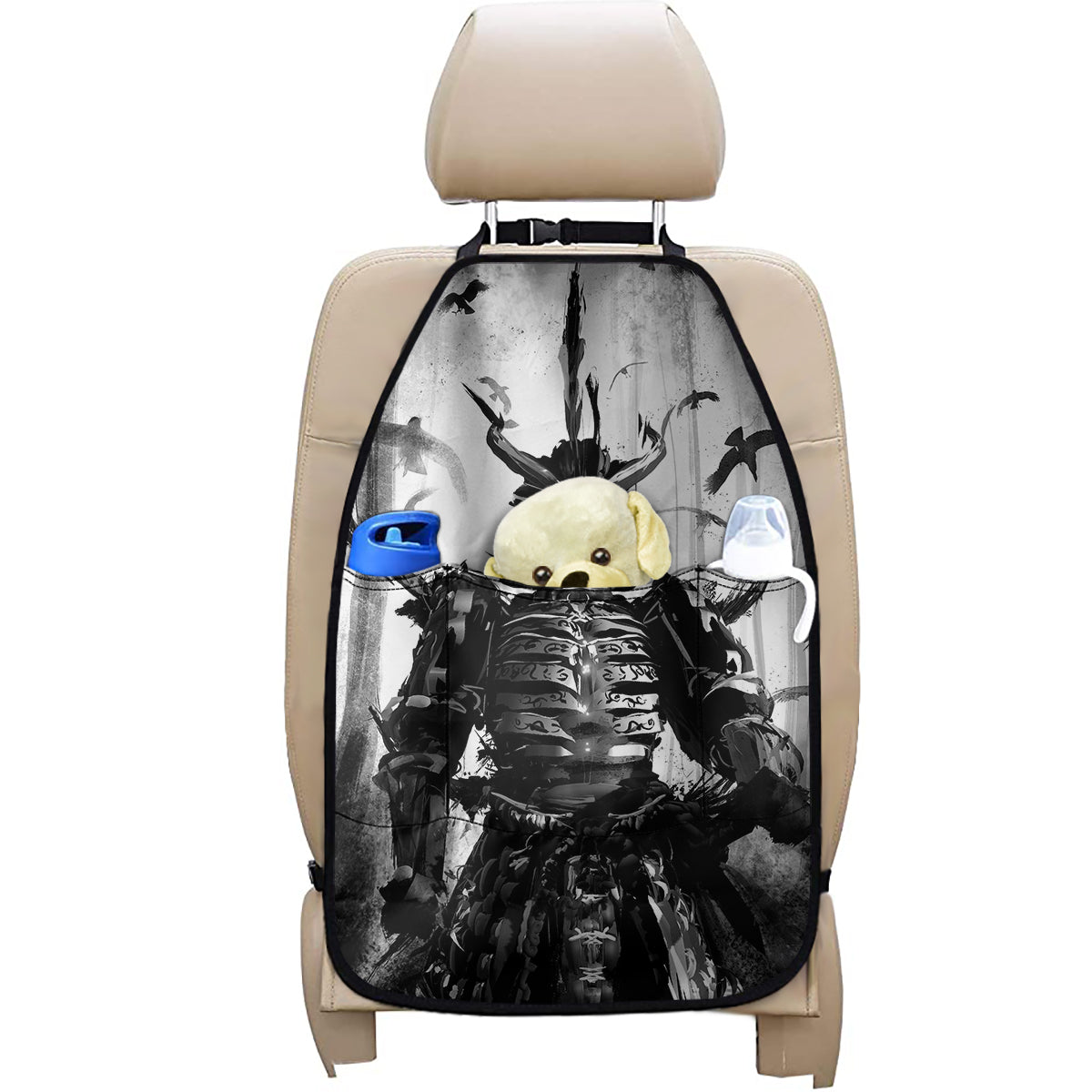 Demon Samurai Print Car Seat Organizers