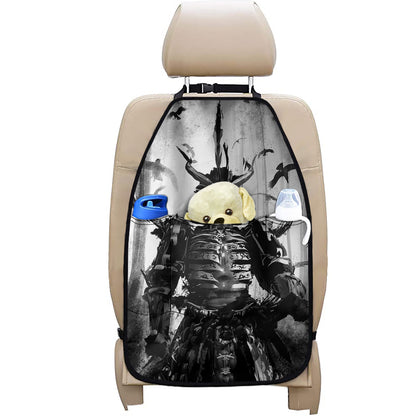 Demon Samurai Print Car Seat Organizers