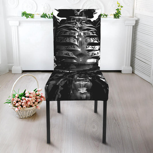 Demon Samurai Print Dining Chair Slipcover