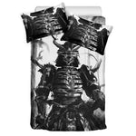 Demon Samurai Print Duvet Cover Bedding Set