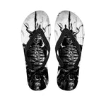 Demon Samurai Print Flip Flops