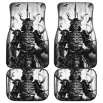 Demon Samurai Print Front and Back Car Floor Mats