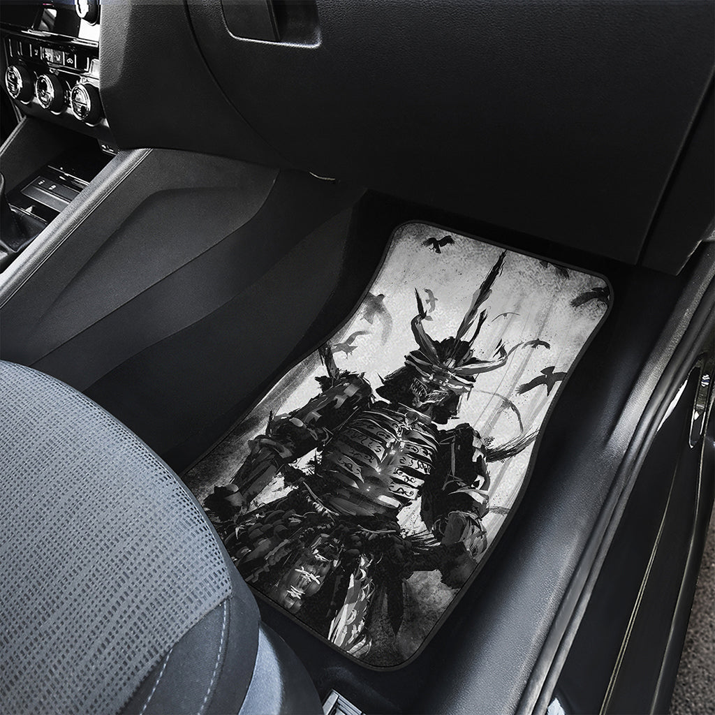 Demon Samurai Print Front and Back Car Floor Mats