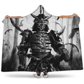 Demon Samurai Print Hooded Blanket