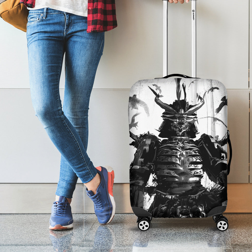 Demon Samurai Print Luggage Cover