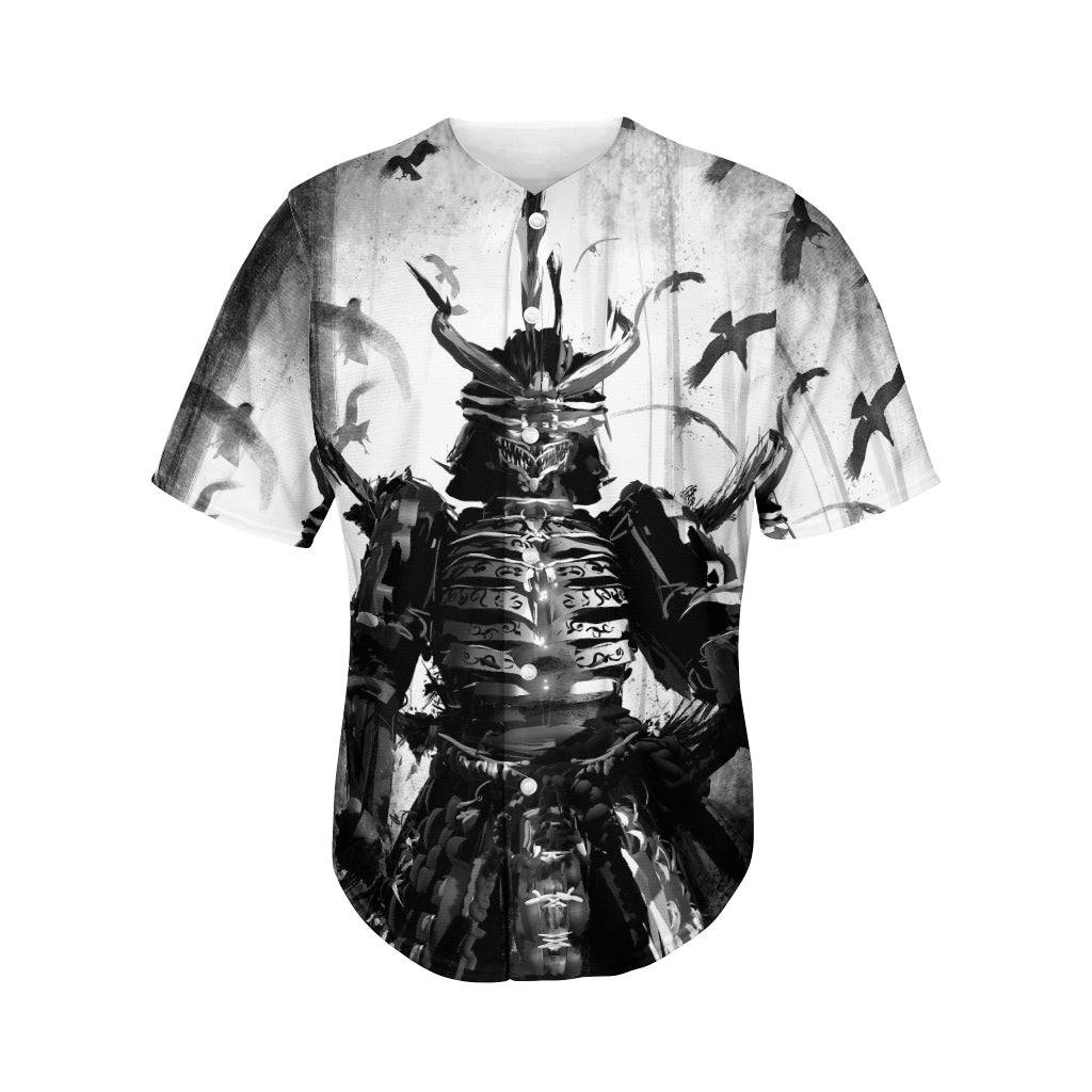 Demon Samurai Print Men's Baseball Jersey