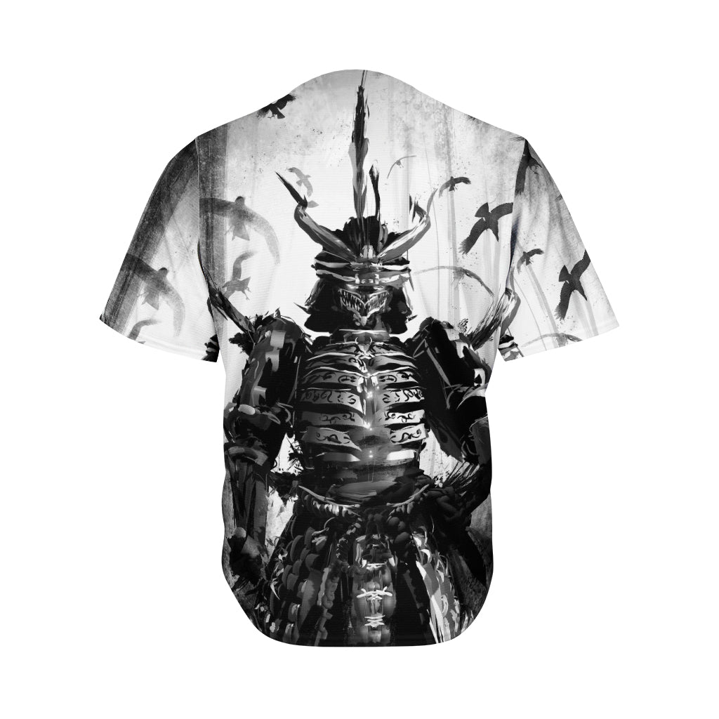 Demon Samurai Print Men's Baseball Jersey