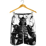 Demon Samurai Print Men's Shorts