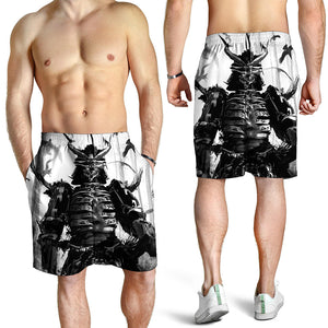 Demon Samurai Print Men's Shorts