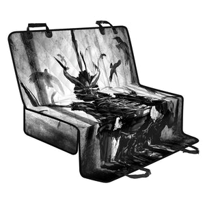 Demon Samurai Print Pet Car Back Seat Cover