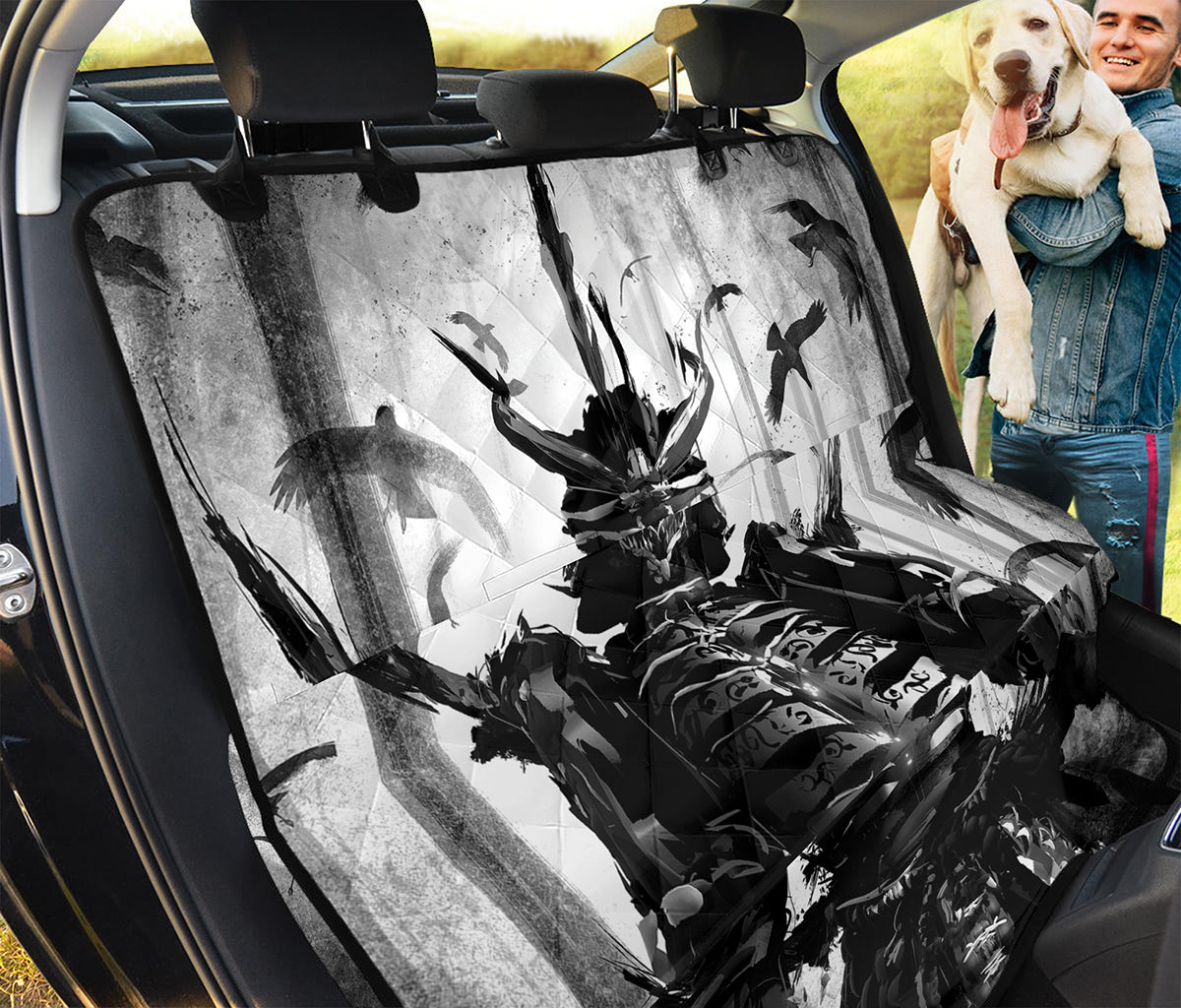 Demon Samurai Print Pet Car Back Seat Cover