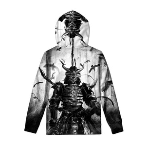 Demon Samurai Print Pullover Hoodie