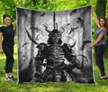 Demon Samurai Print Quilt
