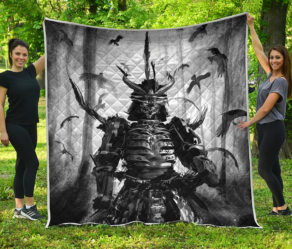 Demon Samurai Print Quilt