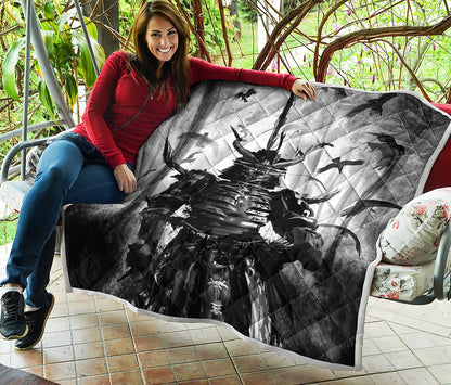 Demon Samurai Print Quilt