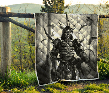Demon Samurai Print Quilt
