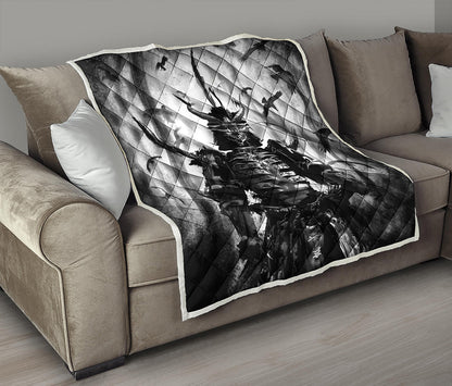 Demon Samurai Print Quilt
