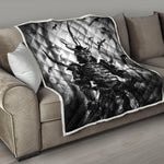 Demon Samurai Print Quilt