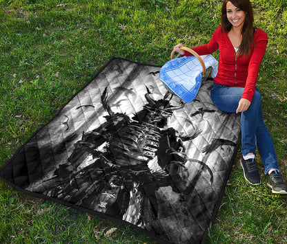 Demon Samurai Print Quilt