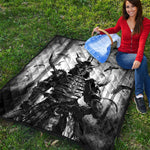 Demon Samurai Print Quilt