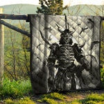 Demon Samurai Print Quilt