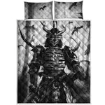 Demon Samurai Print Quilt Bed Set