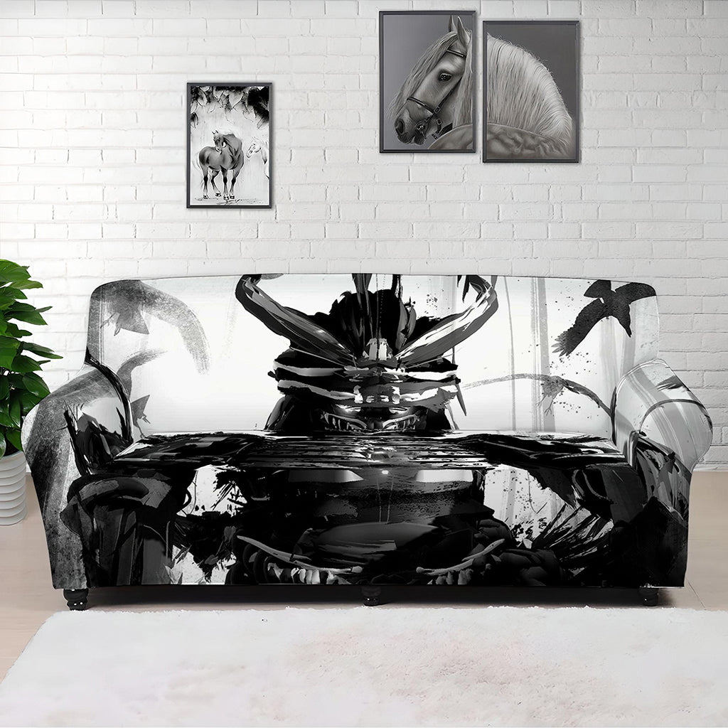 Demon Samurai Print Sofa Cover