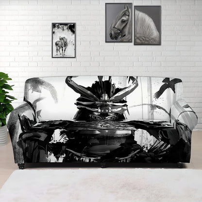 Demon Samurai Print Sofa Cover