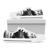 Demon Samurai Print White Low Top Shoes