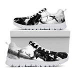 Demon Samurai Print White Sneakers