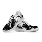 Demon Samurai Print White Sneakers