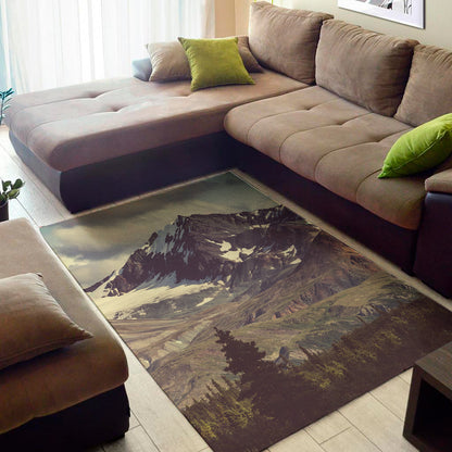 Denali Mountain Print Area Rug