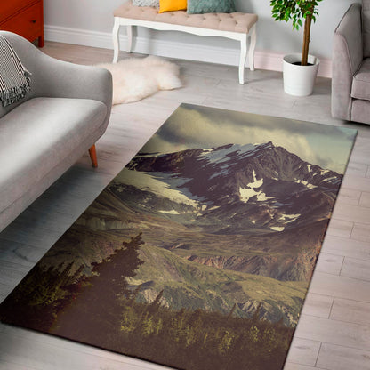 Denali Mountain Print Area Rug