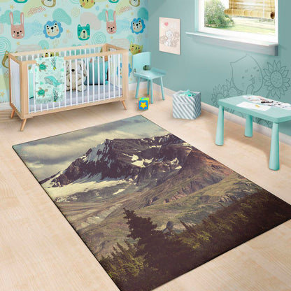 Denali Mountain Print Area Rug
